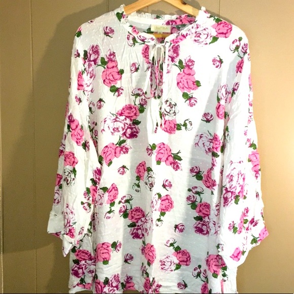 Modcloth Tops - White/pink floral ModCloth top sz.4x